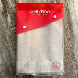 Shiseido Red and White Cosmetic Pouch